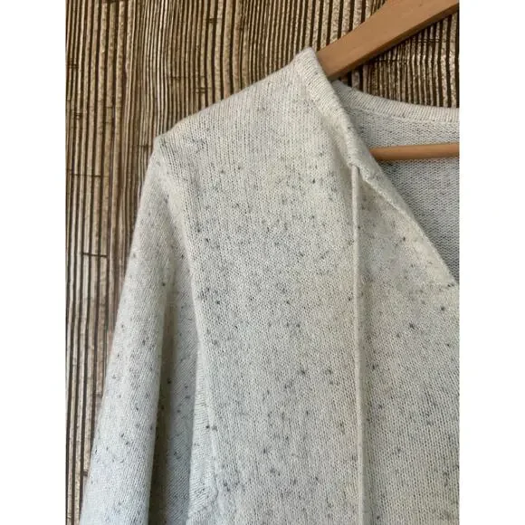 Pure J Jill Fleckd Beige Wool Sweater Sz M Petite Boho Asymmetric Slit Lagenlook - Picture 2 of 10